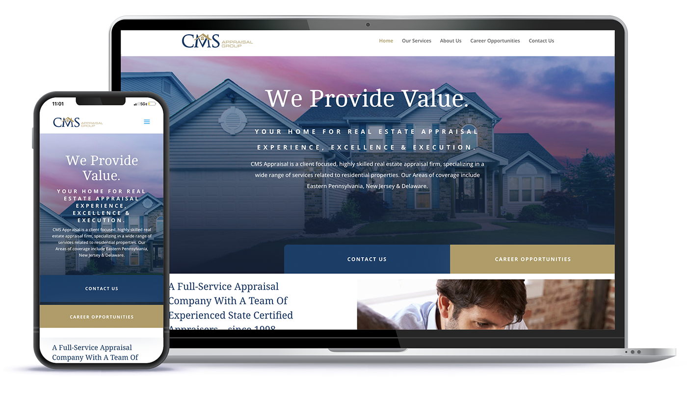 CMS Appraisal Group Digital Marketing Agency Website